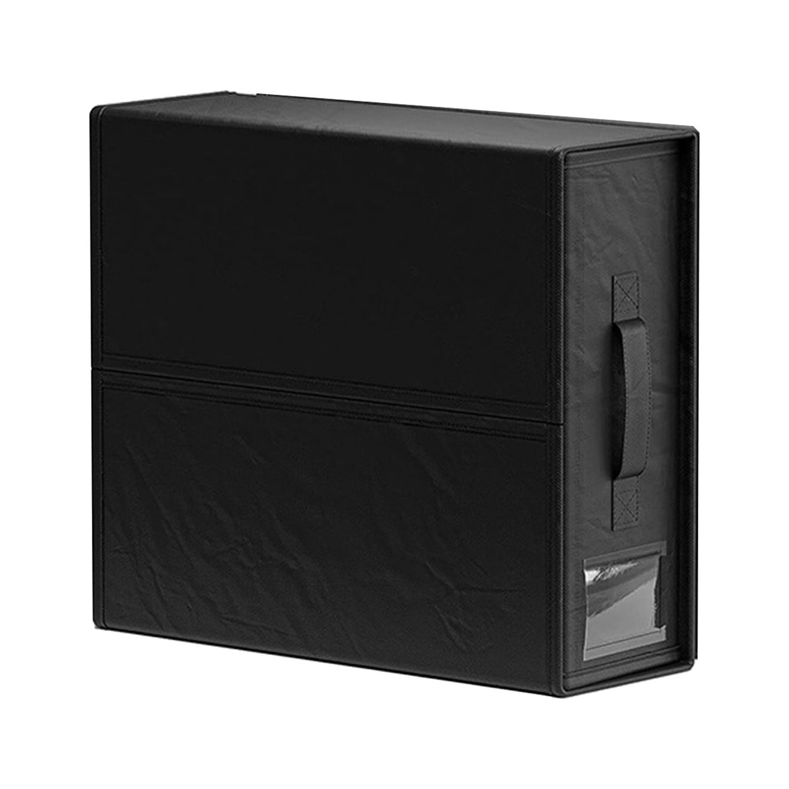 Tie Box Organizer Storage Black Leather