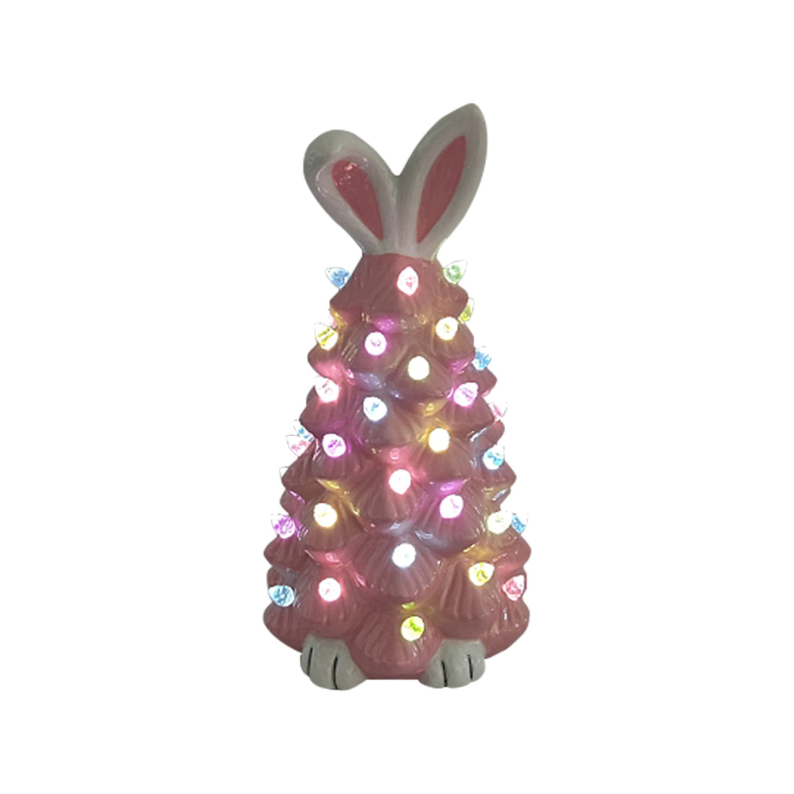 Pompotops Lighted Up Bunny Tree Easter Decorations For Indoor Spring ...