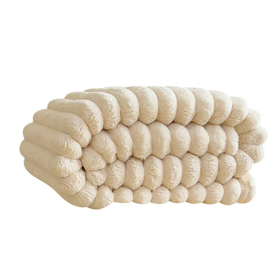 Pompotops Luxury Throw Blankets, Solid Color Thickened Warm Rabbit Plush Blanket High Grams Facecloth Blanket Milk Flannel Cover Blanket Nap Blanket Sofa Blanket (150*200CM)