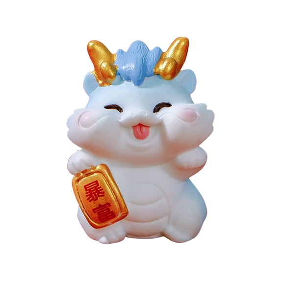 Pompotops Mini Dragon Resin Figures 2024, Car New Year Cute Little Dragon Doll Jewelry Accessories Dragon Year Car Desktop Small Ornaments