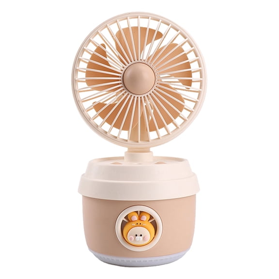 Pompotops Misting Spray Fans, Portable Electric Fan Rechargeable Water C-ooling Ecologically Friendly Cooler Spray Humidifier With USB For Dorm Office Desktop, Coffee