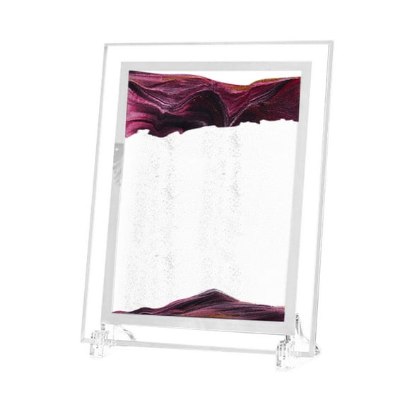 Pompotops Moving Sand Art Picture Round Glass 3D 7inch Hourglass 3D Natural Flowing Sand Picture Moving Grit Hourglass 15ml