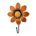 thumbnail image 1 of Vikakiooze Orange Decorative Wall Hooks Decor Decorative Wall Hanger Art Flower Iron Hook Flower Wall Hook Kitchen Hooks Wall Coat Hooks Child Hat, Bathroom Bedroom Home Decor, 1 of 5
