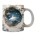 thumbnail image 1 of Pompotops Personalized 3D Coffee Mug, 350ML Ocean Ceramic Coffee Mark Cup Tea Water Cup, 1 of 2