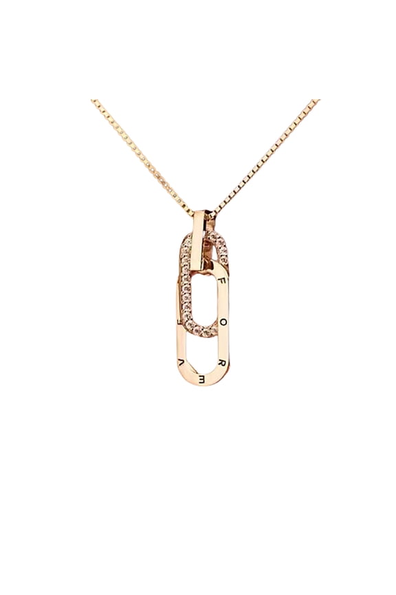 Personalized Initial Necklaces Forever Linked Together Necklace Letters Paper Clip Interlocked Necklace Birthday Anniversary Jewelry Gift for Women