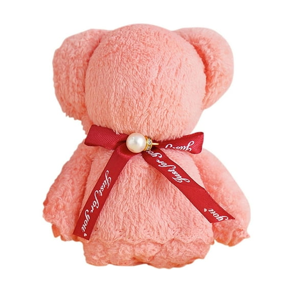 Pompotops Pink Bath Towel, Absorbent Coral vkelvet Towel, Colorful Striped Face Wash Towel, Children's Household Soft Gift Towel