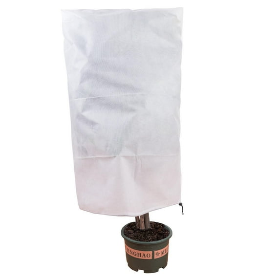 Pompotops Plant Covers Freeze Protection, Thermal Cover, Non-woven Fabric, Drawstring Type, Winter, Cold Protection, Insulation, Snowproof, Windproof