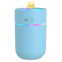 Pompotops Portable Desk Humidifier, Mini Cool Mist Humidifier, Humidifier For Home Bedroom Office, Plants, Colorful Night FunctionBlue