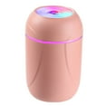 thumbnail image 1 of Pompotops Portable Desk Small Humidifier, 300ML Cool Mist Humidifier, Humidifier For Home Bedroom Office, Plants, Colorful Night Function, Pink, 1 of 6