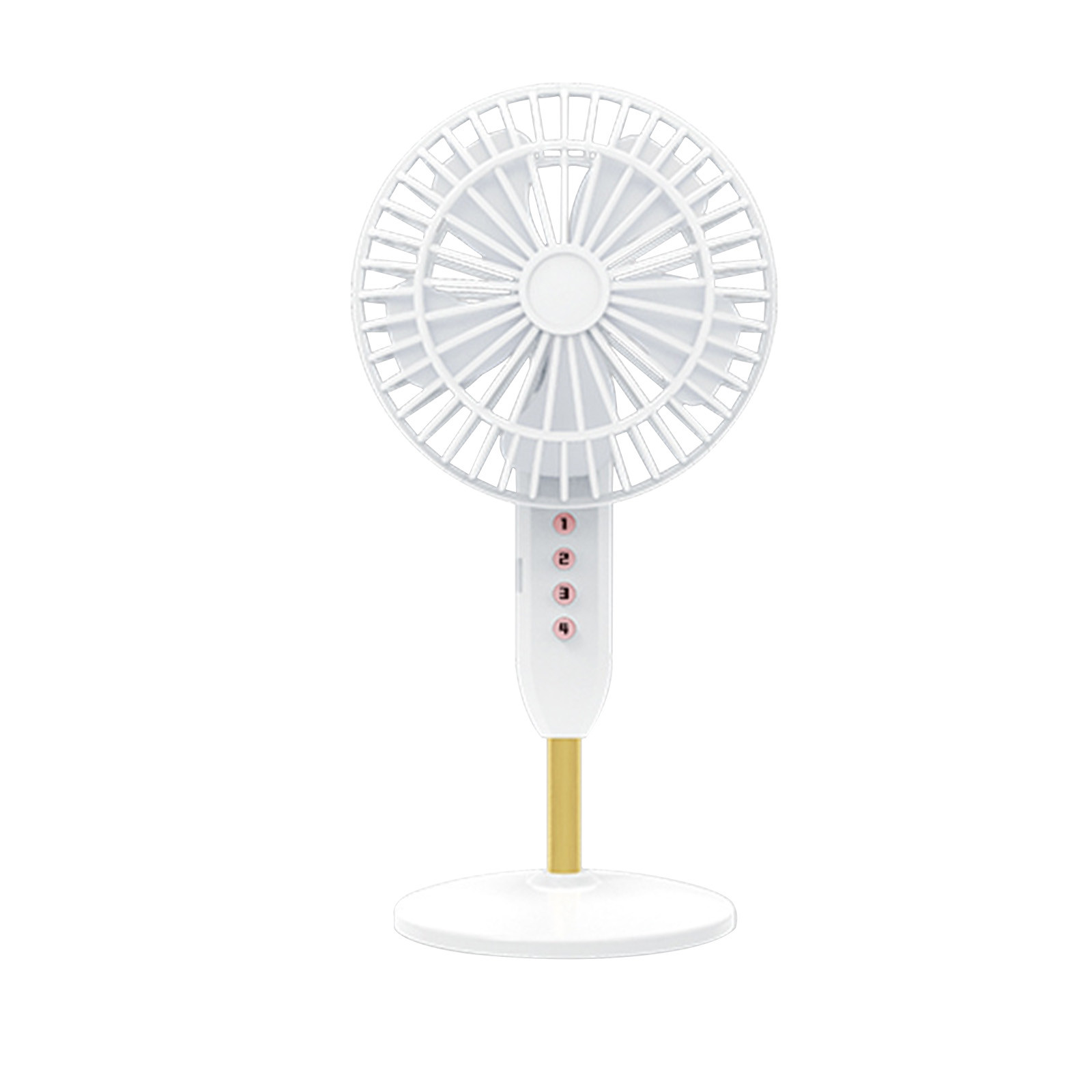 Pompotops Portable Desk Table Fan, Desktop USB Portable Rechargeable Fan, Large Wind Power Student Dormitory Mini Ultra-quiet Desktop Electric Fan, White