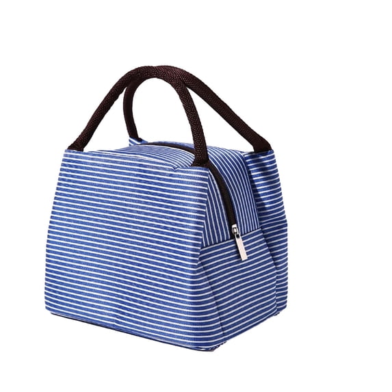 Pompotops Portable Large Capacity Insulated Lunch Bag For Women Compact Reusable Tote Cooler Bag Lunch Pail Best, Sky Blue
