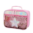 thumbnail image 1 of Pompotops Portable Leakproof Outdoor Picnic Sequin Insulation Bag Aluminum Film Insulation Bag Lunch Bag, Pink, 1 of 5