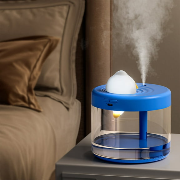 Pompotops Portable Mini USB Humidifier with Light, Quiet Cool Mist Humidifier For Bedroom And Office, Plants, Easy To Clean, Home Supplies