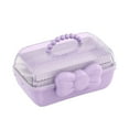 thumbnail image 1 of Vikakiooze Purple Cute Girls Hair Accessories Storage Bin Organizer Box Jewelry Box Plastic Hair Ties Holder Hair Clips Container Headbands Organizer Gift for Girls, On Clearance, 1 of 7