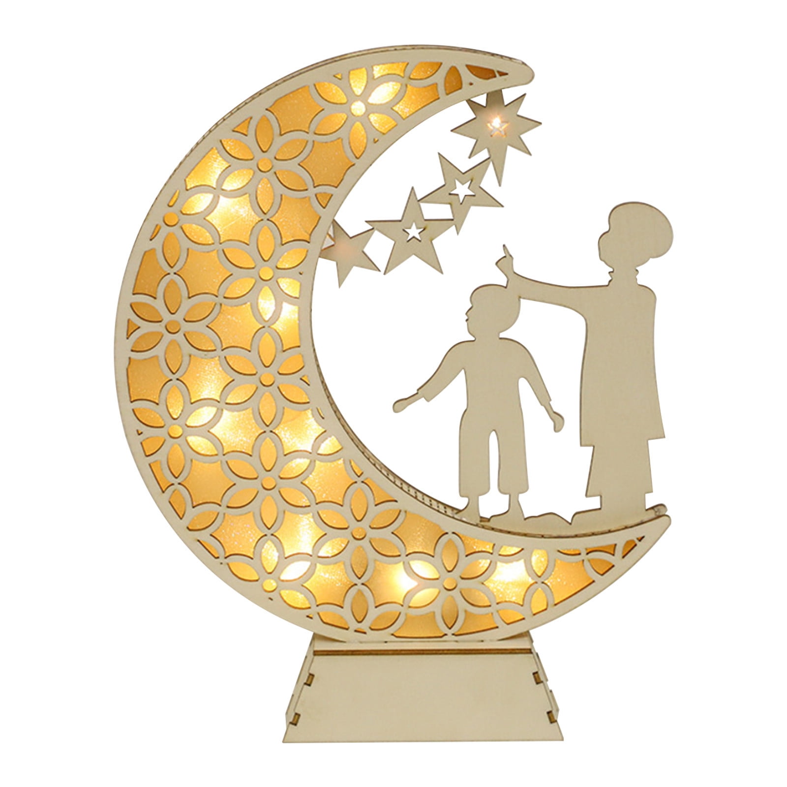 Pompotops Ramadan Night Light - Eid Mubarak LED Light - Moon Star Light ...