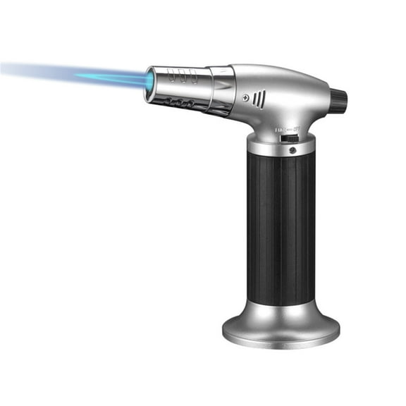 Vikakiooze Refillable Butane Torch Lighter, Metal Lighter Direct Blast Flameproof Outdoor Barbecue Kitchen Baking Lighter, Gift for Man Father