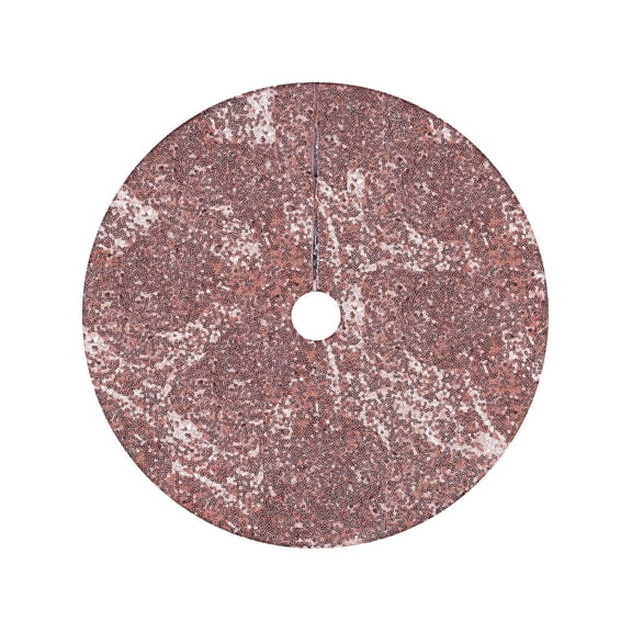 Pompotops Rose Gold Christmas Tree Skirt Red 24 Inch Sequin Tree Skirts Vintage Xmas Tree Skirt Cover For Chirstmas Party Decor Glitter Christmas Tree Skirt For Home Holiday