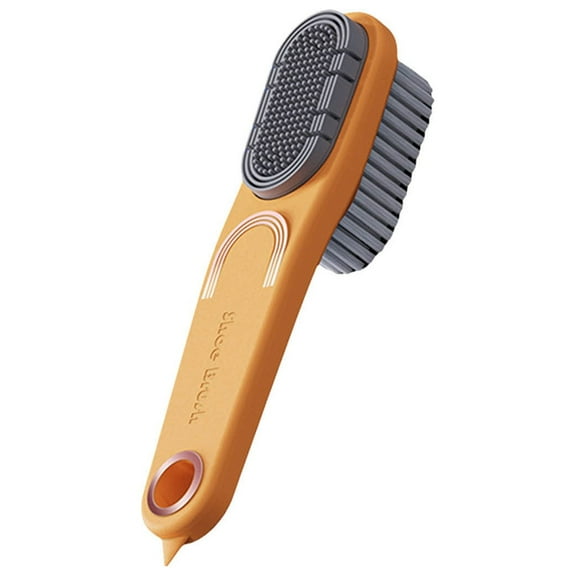 Pompotops Shoe Cleaner, Multifunctional Shoe Brush, Household Dual Head Brush, Clothing Brush, Shoe Brush, Non Damaging Shoe Brush, Multifunctional Board Brush, Cleaning Brush, Orange