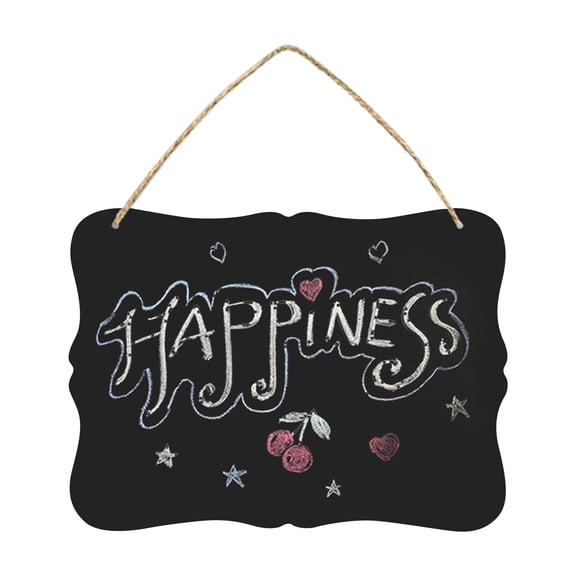 Vikakiooze Small Blackboard Decoration Home Decoration Hotel Bar Desk Message Board Creative Welcome Sign, 6.7*9.1 Inches (Black)