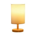 thumbnail image 1 of Vikakiooze Bedside Table Lamp - Small Bedroom Lamps For Nightstand,Solid Wood Lamp With Fabric Shade, Minimalist Desk Reading Lamps For Living Room Office Dorm, 1 of 7