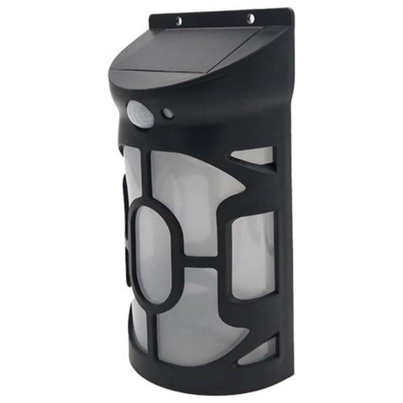 Vikakiooze Solar Wall Fence Lights Outdoor, Solar Light Outdoor Led Solar Lights Outdoor Ip65 Waterproof, Wireless Solar Flooding Light for Porch Garden Patio Drive-Way Pathways, Black