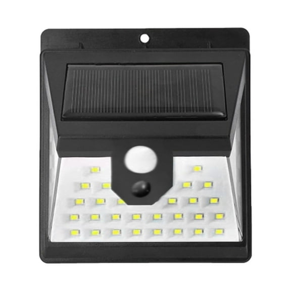 Vikakiooze Solar Wall Fence Lights Outdoor, Solar Light Outdoor Led Solar Lights Outdoor Ip65 Waterproof, Wireless Solar Flooding Light for Porch Garden Patio Drive-Way Pathways, Black
