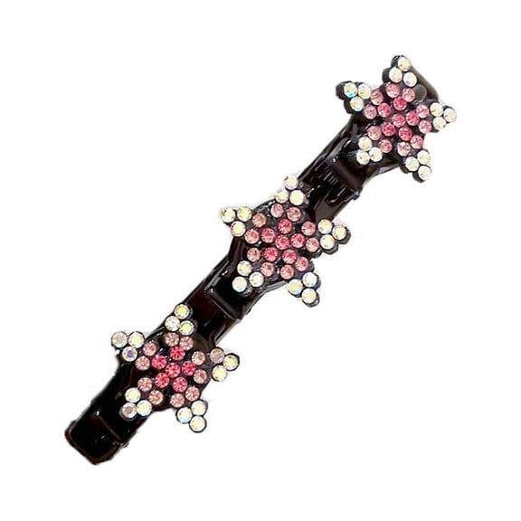 Pompotops Sparkling Crystal Stone Hair Clips for Women Girls Star Flower Rhinestone Chopped Hairpin Clip Hair Accessories