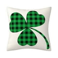 thumbnail image 1 of Pompotops St. Patrick's Day Decorations Four Leaf Throw Pillow Covers Ireland Holiday Indoor Outdoor Decorations Pillow Case St Patrick’s Day Shamrocks Pillowcase Cushion Cases For, 1 of 6