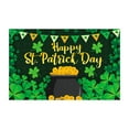 thumbnail image 1 of Pompotops St Patrick's Day Large Banner Double Printed Banner Shamrocks Hat Gold Coins Luck Green Yard Sign Trefoil Poster Photo Irish Holiday Decorations, 1 of 5