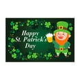 thumbnail image 1 of Pompotops St Patrick's Day Large Banner Double Printed Banner Shamrocks Hat Gold Coins Luck Green Yard Sign Trefoil Poster Photo Irish Holiday Decorations, 1 of 5