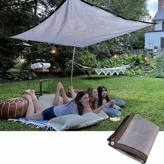 Vikakiooze Sun Shade Sail, 90% Shade Fabric Sun Shade Cloth Privacy Screen With Reinforced Grommets for Outdoor Patio Garden Pergola Cover Canopy