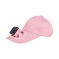 thumbnail image 1 of Pompotops Sun Visor Hats with Fan Women, Solar Fan Cap Solar USB Charging Sunscreen Sun Hat Multifunctional Large Wind Portable Small Fan Cap, Pink, 1 of 5
