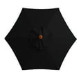 thumbnail image 1 of Pompotops Sunshade Umbrella Replacement Canopy, Garden Umbrella Outdoor Stall Umbrella Beach Sun Umbrella Replacement Cloth 118inch, Black, 1 of 6
