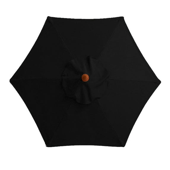 Pompotops Sunshade Umbrella Replacement Canopy, Garden Umbrella Outdoor Stall Umbrella Beach Sun Umbrella Replacement Cloth 118inch, Black