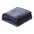 thumbnail image 1 of Pompotops Super Soft Throw Blanket Warm Solid Warm Micro Plush Fleece Blanket Throw Rug Sofa Bedding (70x100CM), Dark Gray, 1 of 4