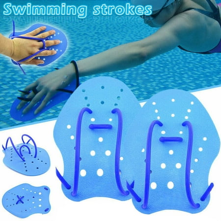 Pompotops Swimming Stroke Short Palm Hand Paddle Water Webbed Gloves S/M/L Swim Training