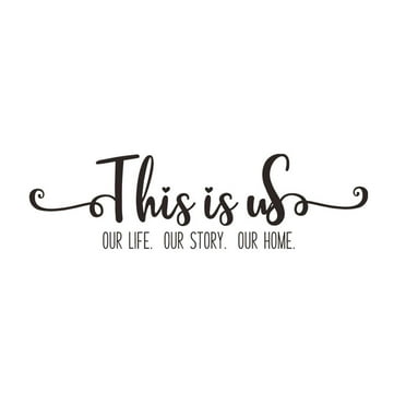 Pompotops This Is Us Life Home Creative Wall Stickers Bedroom Kitchen Sticker Wallpaper
