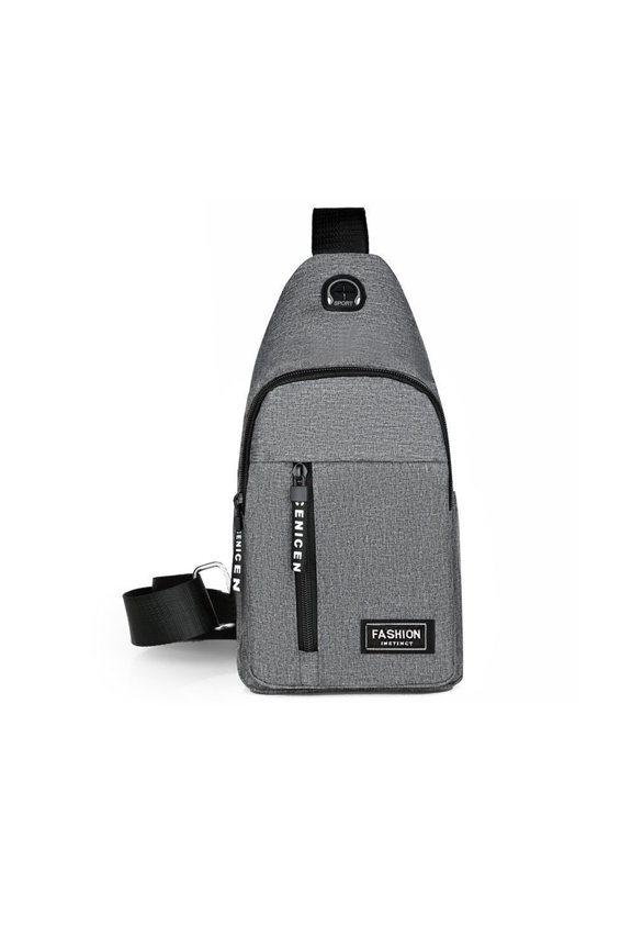 Travel Hiking Crossbody Sling Backpack, Waterproof Strap Bag Crossbody Backpack With Headphone Hole Strap Backpack Hiking Backpack Multipurpose Crossbody Chest Bag