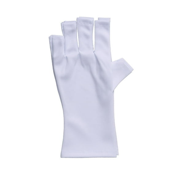 Pompotops UV Gloves Gel Nail Lamp UV Shield Glove,Protection Gloves For Manicures,Protect Hands Nail Art Stretchy Fingerless Glove