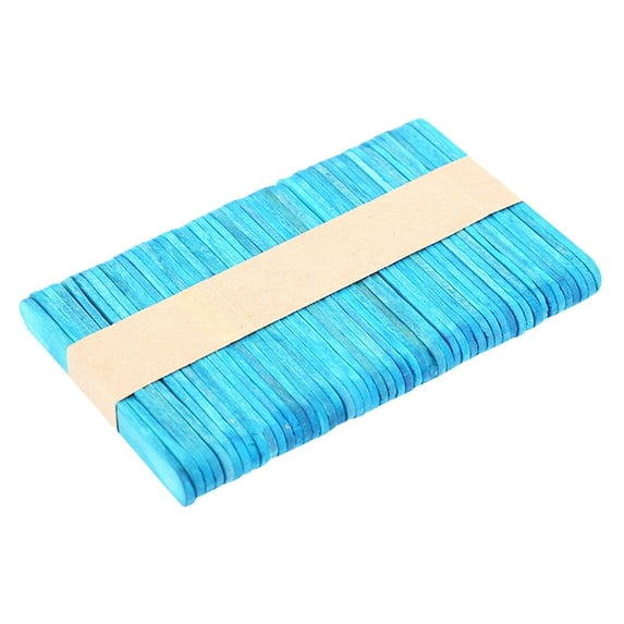 Pompotops Up to 50% off DIY Early Education Material Wood Color Ice Cream Stick Ice Cream Stick, Sky Blue