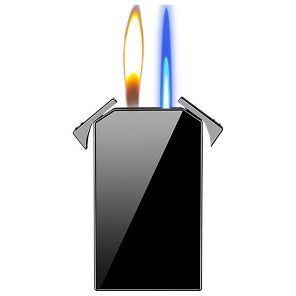 Pompotops Up to 50% off! Dual Flame Lighter, Switchable Torch Lighter And Soft Flame Lighter 2 In 1, Refillable Butane Gradient Lighter
