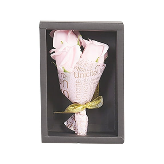 Pompotops Up to 50% off! Mother's Day Gift Immortal Rose Flower Soap Bouquet Party Wedding Decor Women, Pink