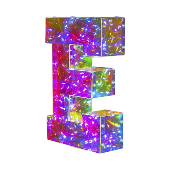 Pompotops Valentines Day Decorative Lights 100 Lamp Beads Creative LED Luminous Alphabet Numbers Decorative Lights Wedding Birthday Party Valentine's Day Gift Multicolor