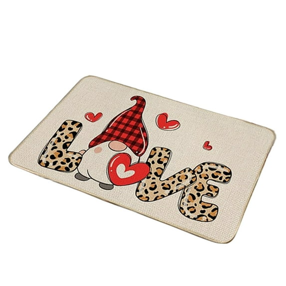Pompotops Valentines Day Door Mat Valentines Gnome Welcome Mats Outdoor For Front Door Valentine Gnomes Love Hearts Gifts Non Slip Doormat Indoor Entryway Floor Rug For Outdoor