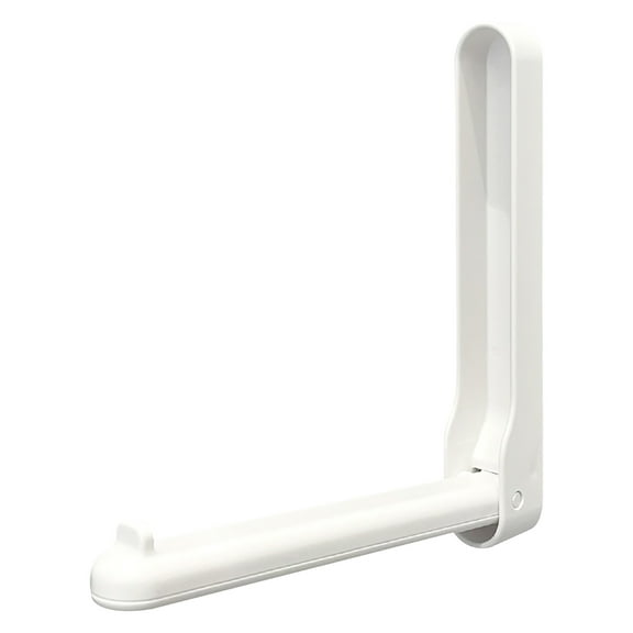 Pompotops Wall Mounted Clothes Rack Laundry Hanger - Wall Mounted Telescopic Folding Hanger Laundry Closet Storage Rack, Plastic, Easy To Install (White)