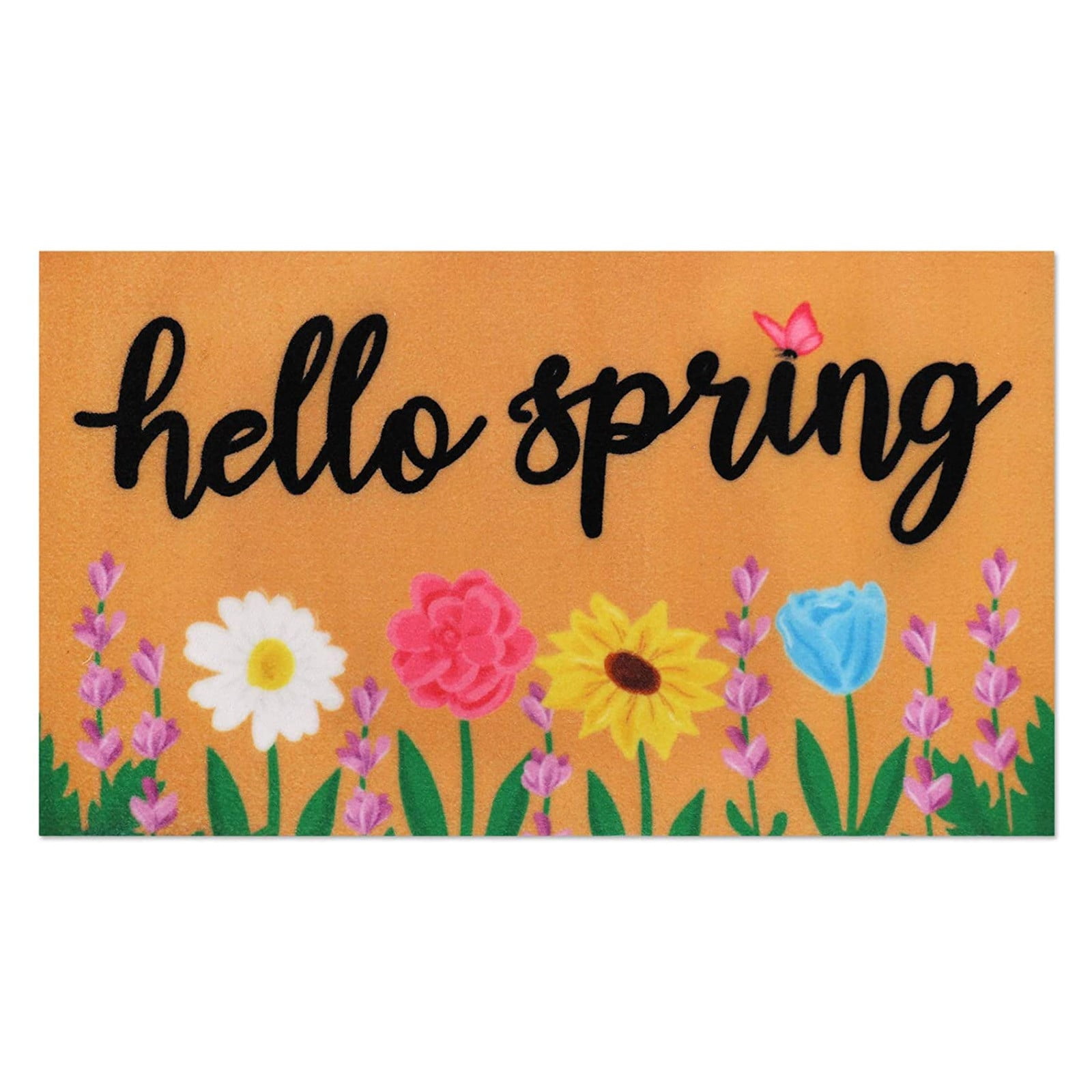 Pompotops Spring Decoration Anti-Slip Door Mat, Waterproof Outdoor ...