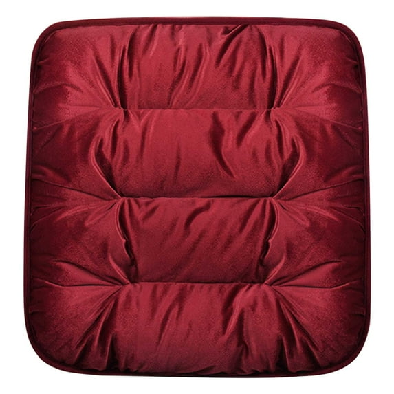 Pompotops Wine Warm Plush Car Seat Cover, Front Rear Pad Cushion, Auto Protector For Winter Soft, Car Accessories for Home and Office Chair