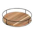 thumbnail image 1 of Vikakiooze Wooden Susan Turntable Organizer Storage Rack Side Debris Finishing Table Cabinet Rotating Solid Wood Tray, 1 of 9