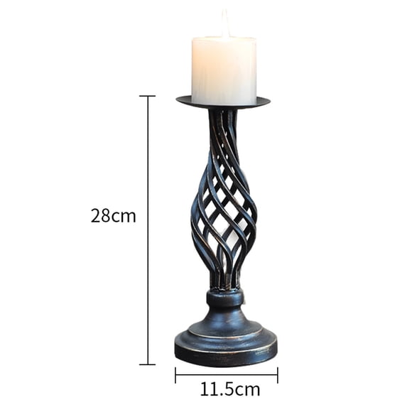 Pompotops Wrought Iron Hollow Candle Holder Iron Candle Holder Dinner Decoration