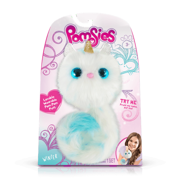 Pomsies Pet Unicorn Winter Plush Electronic Interactive Toy